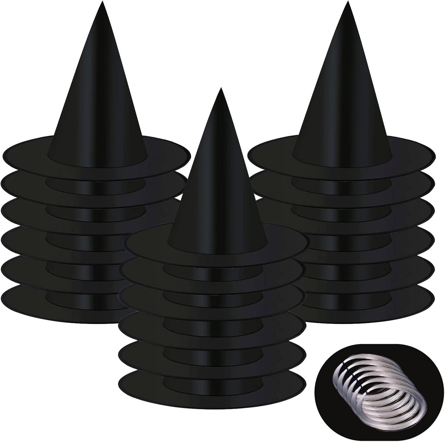 Floating Witch Hats - 24 Pack Halloween Decor
