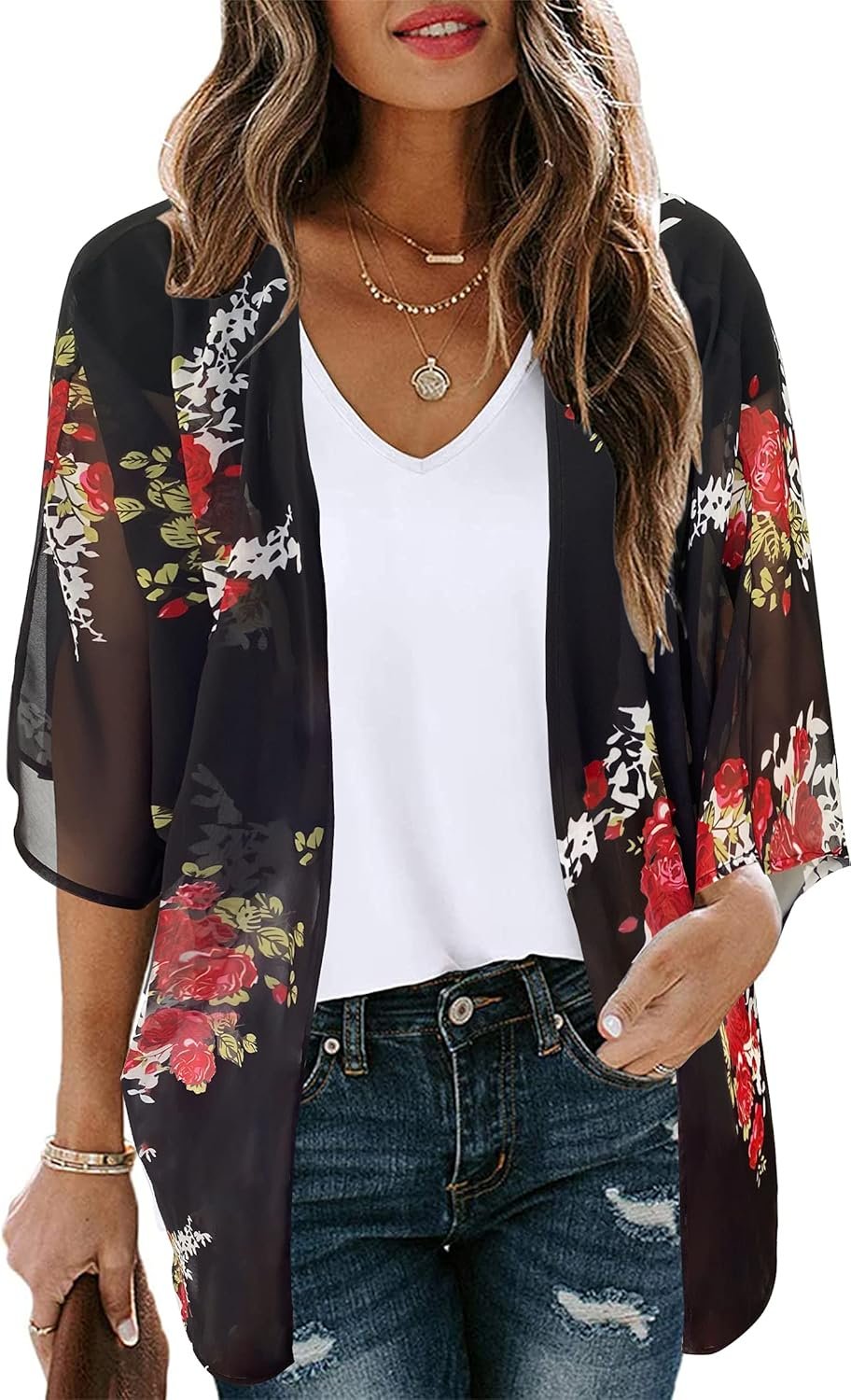 Floral Puff Sleeve Kimono: Effortless Style & Comfort