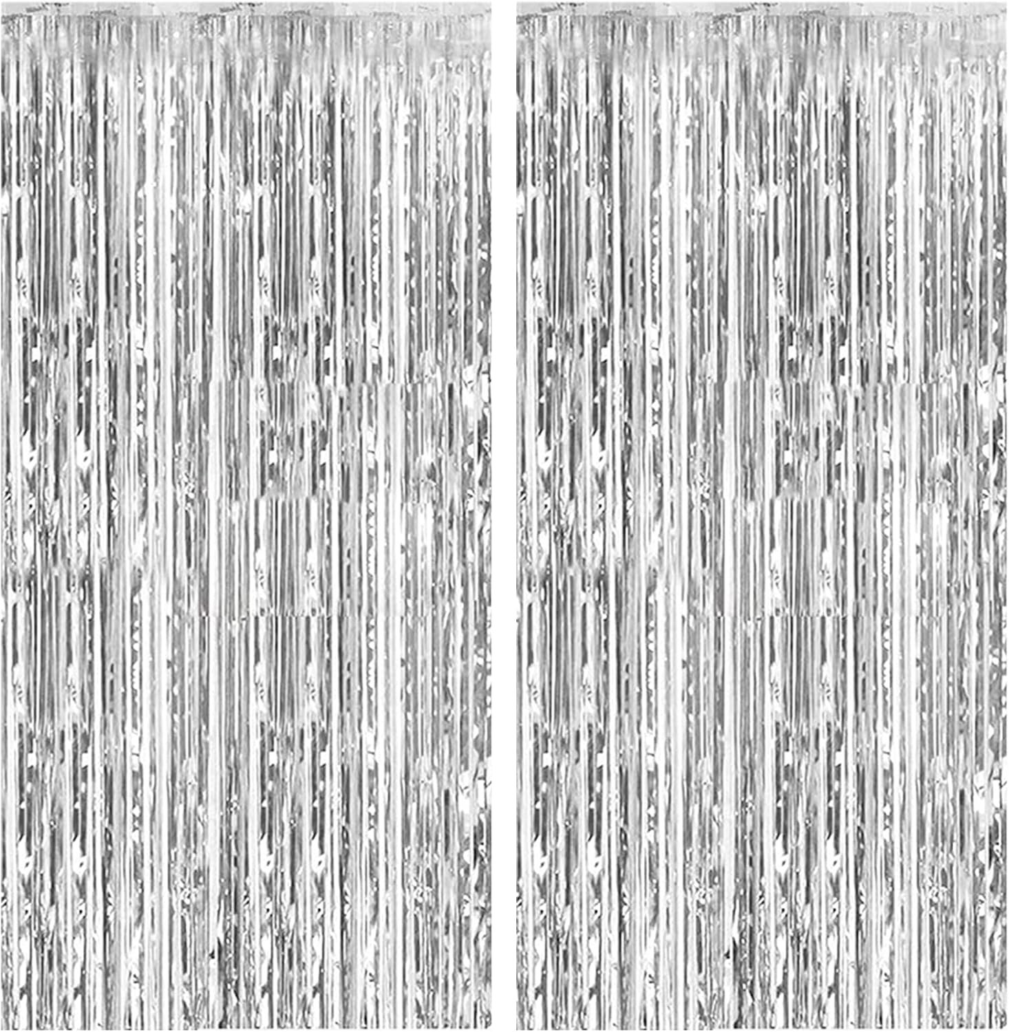 Dazzling Foil Curtain Backdrop Set for Celebrations