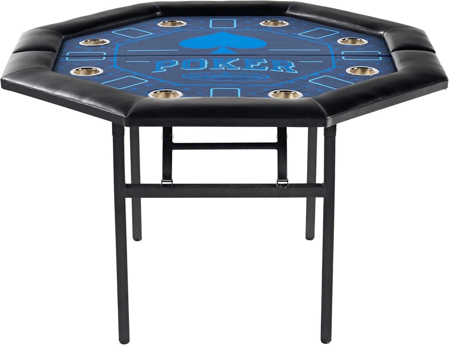 Folding Poker Table - 8 Player Casino Style with Cup Holders