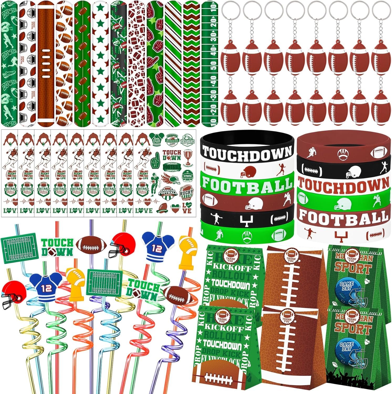 Complete Football Party Favor Set - 72 Pcs for Kids Sports Parties