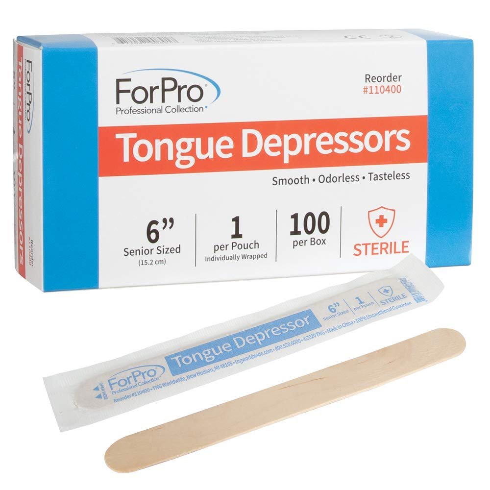ForPro Professional Senior Tongue Depressors - 100 Count