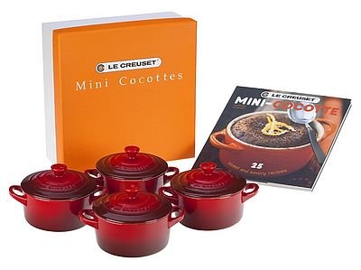 Four Mini Cocottes with Cookbook