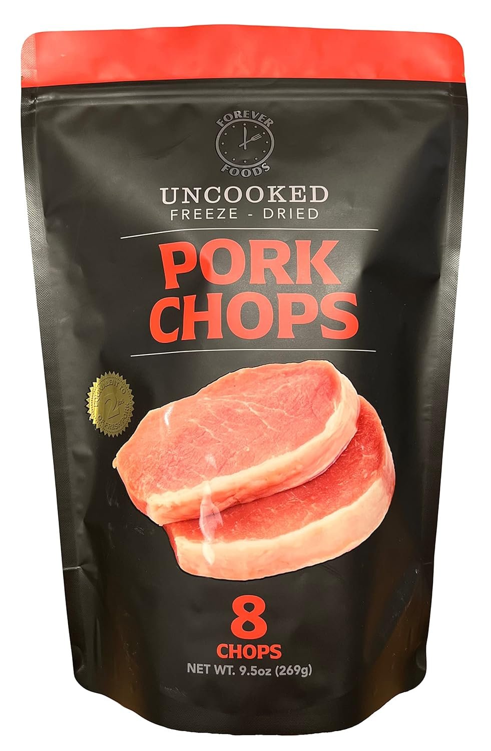 Freeze-Dried Pork Chops: 8-Count Family Pack for Anytime Meals