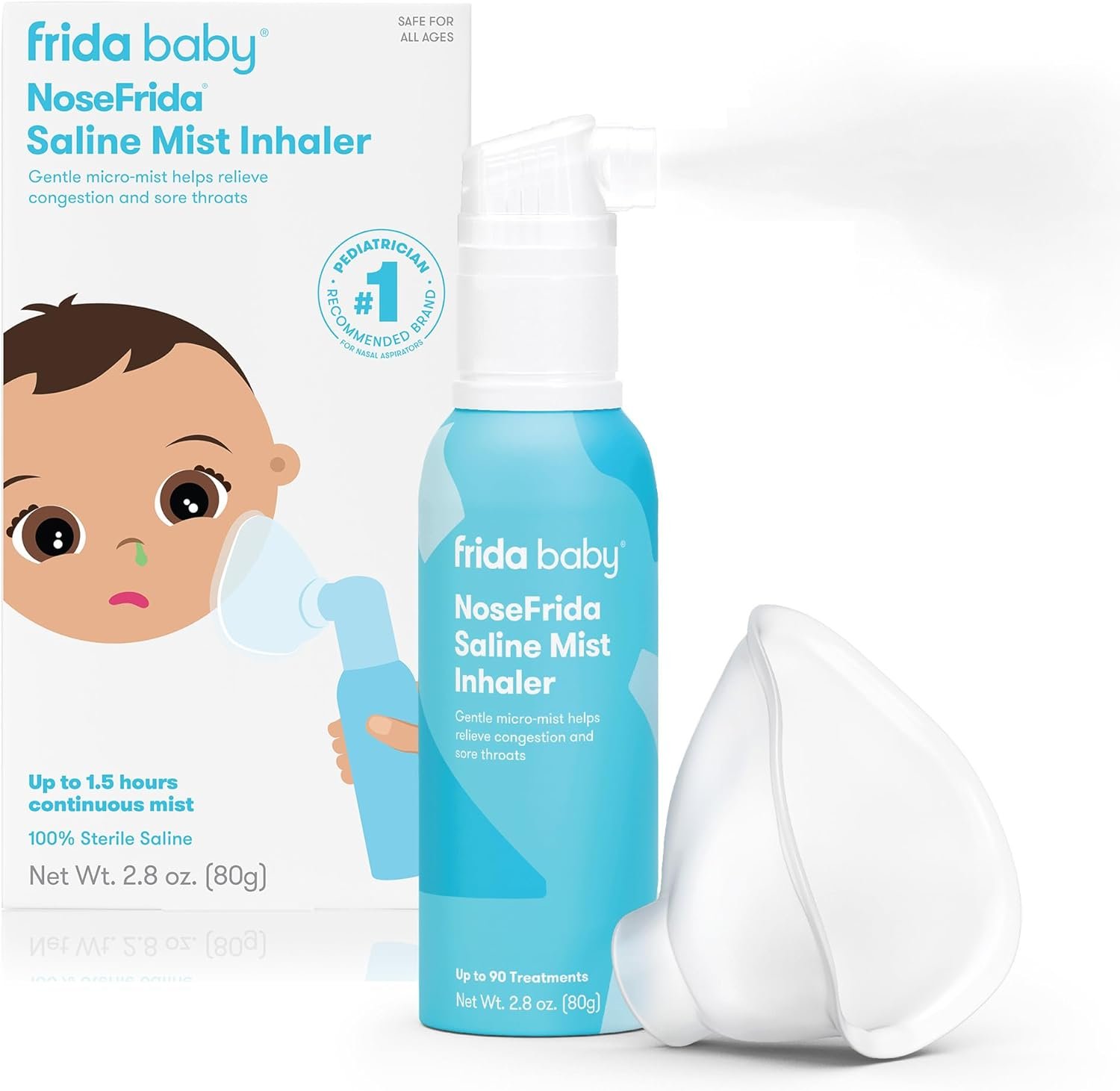 Gentle Saline Mist Clears Baby's Stuffy Nose Fast
