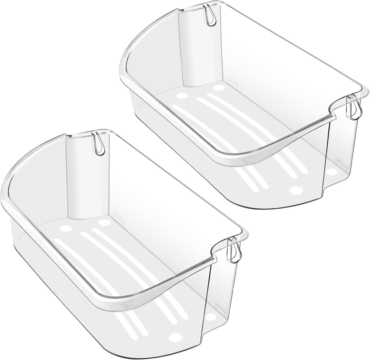Premium Fridge Door Shelf Bins - 2 Pack Replacement