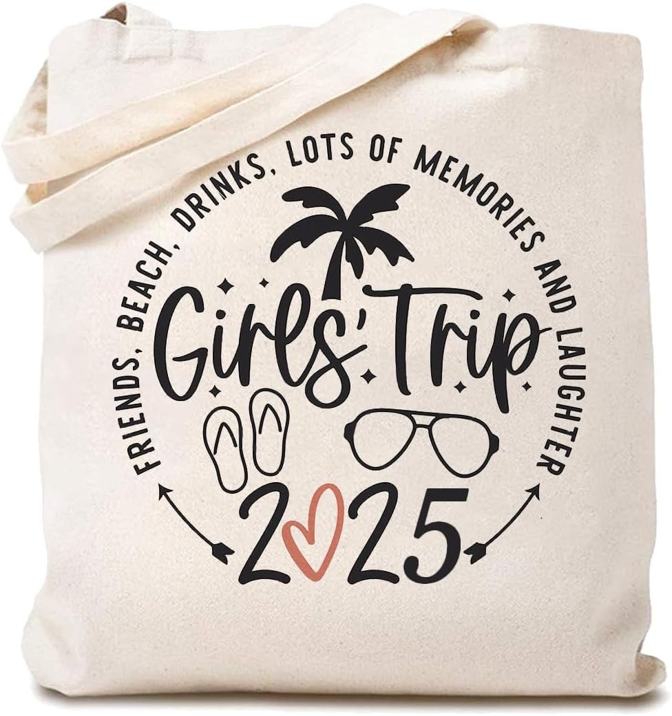 Friends Vacation Canvas Tote Bag - Perfect for Women's Getaways