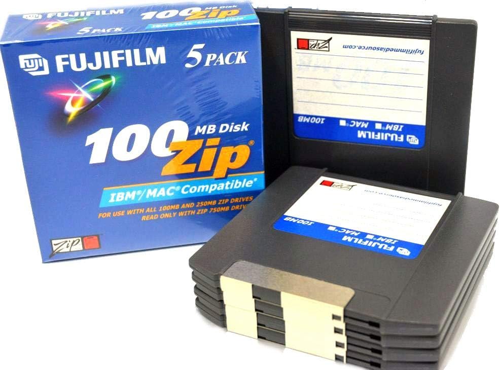 5-Pack Zip Disks: Reliable Storage for Classic Computers