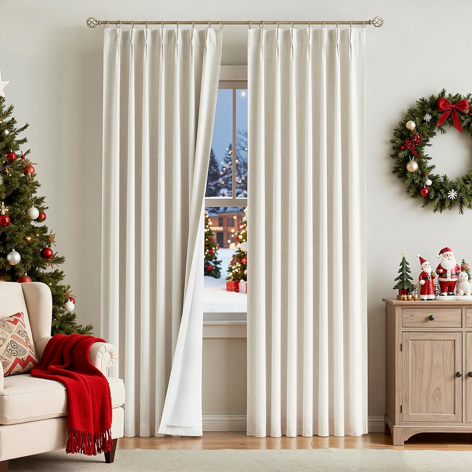 Full Blackout Linen Curtains - Complete Room Darkening Solution