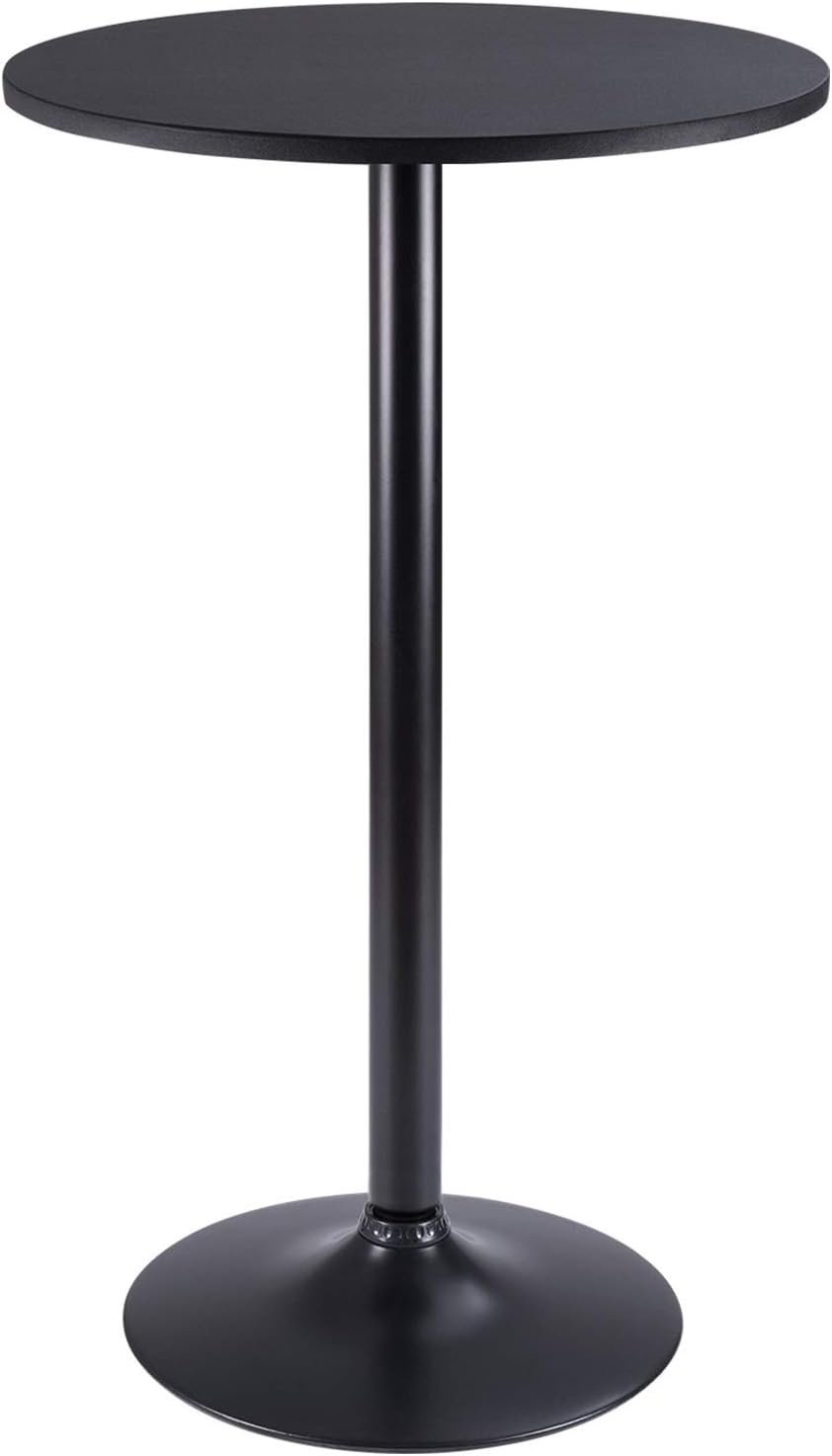 Space-Saving Bar Table with Modern Obsidian Finish