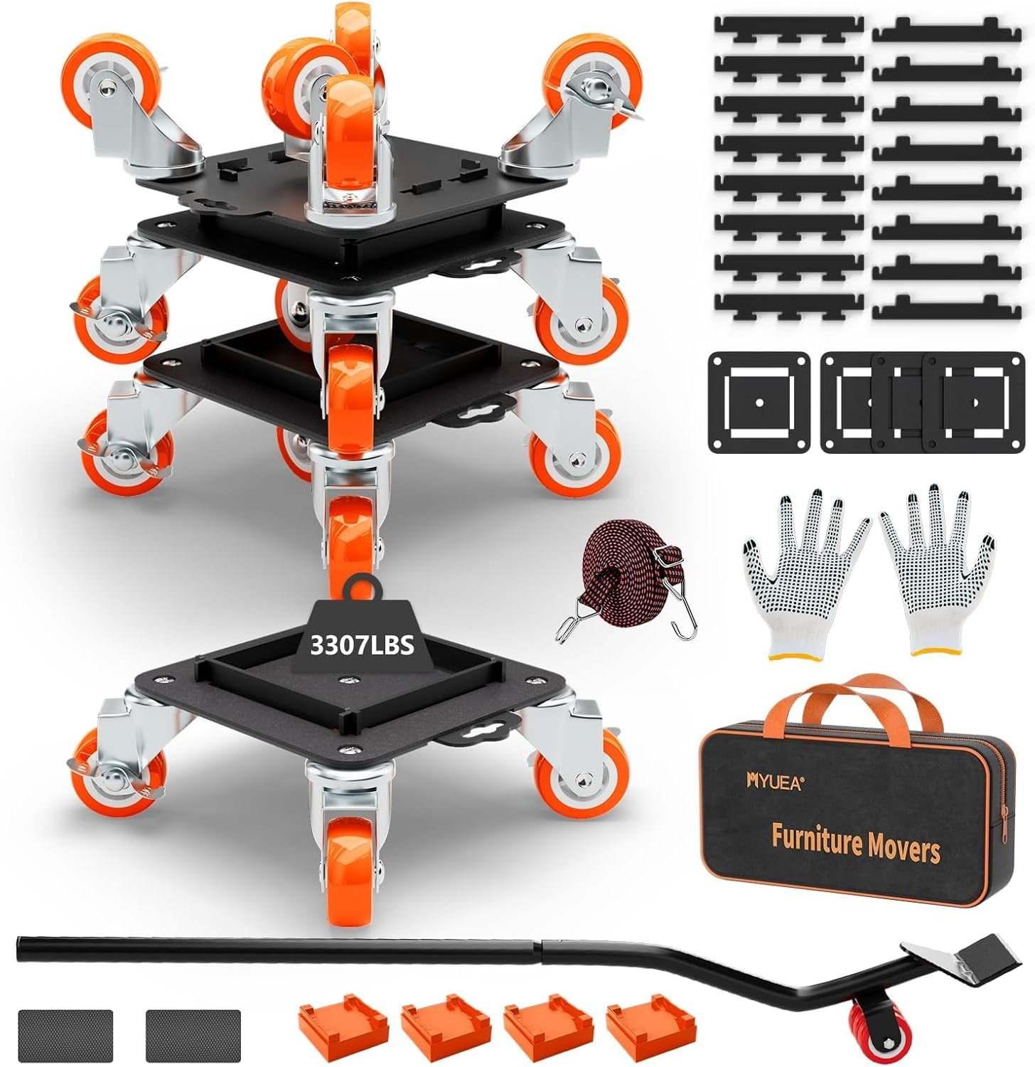 Move Heavy Furniture Effortlessly: 3300 lbs Capacity Dolly
