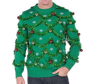 Garland Tacky Christmas Sweater