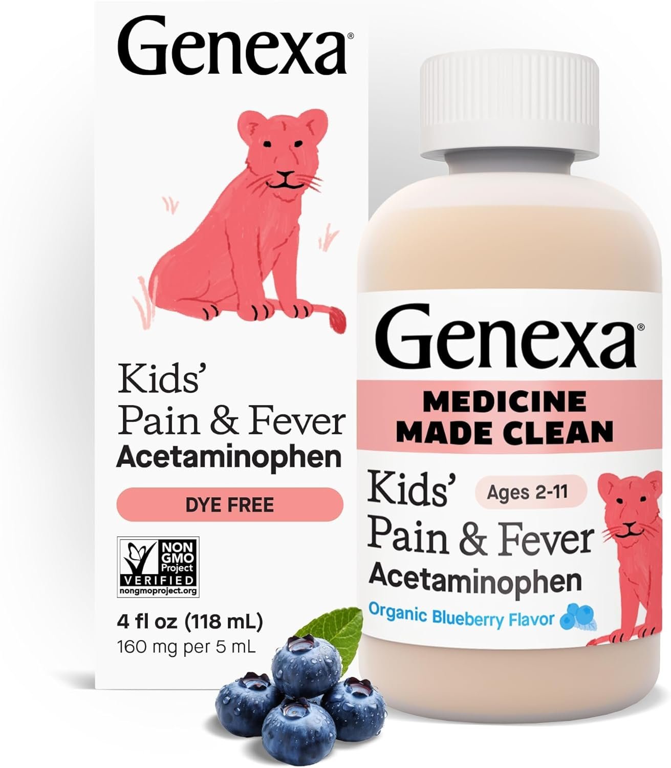 Genexa Children's Clean Acetaminophen - Organic Blueberry Flavor