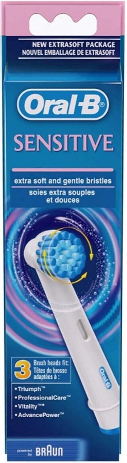 Gentle Clean: Oral-B Sensitive Brush Heads 3-Pack