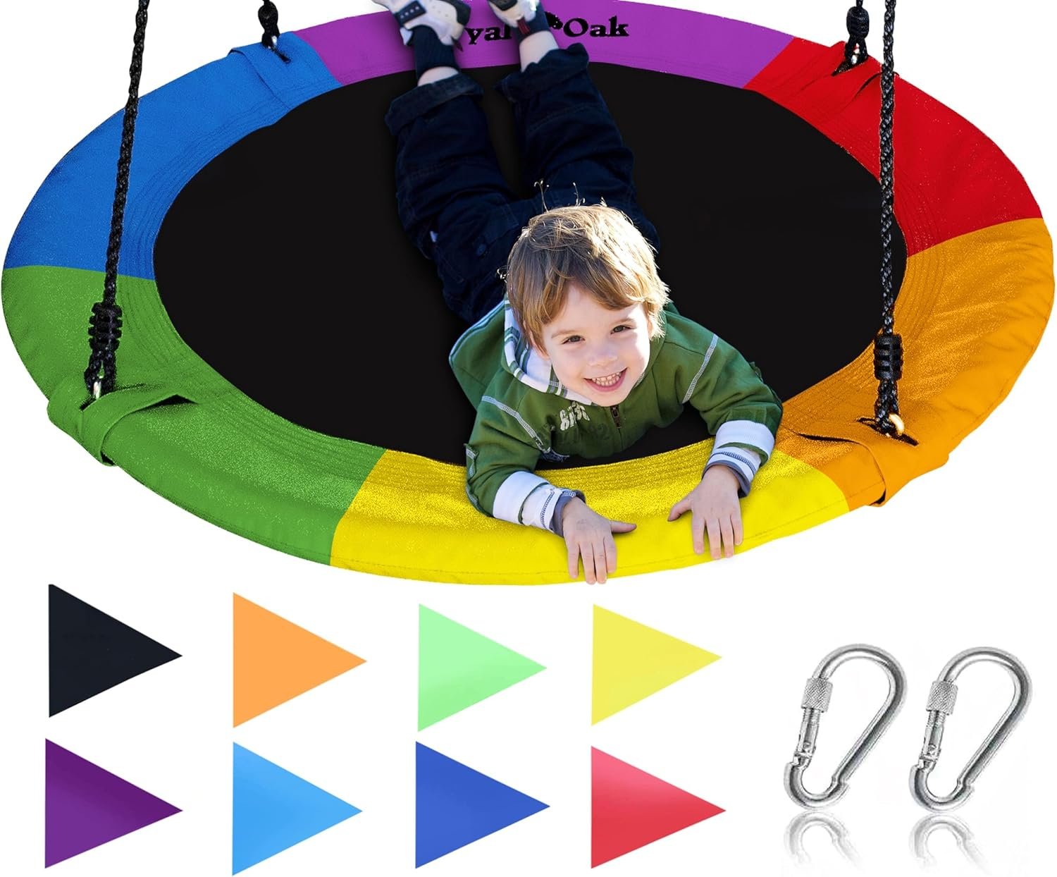 Giant Rainbow Saucer Swing: Safe Outdoor Fun for the Whole Family
