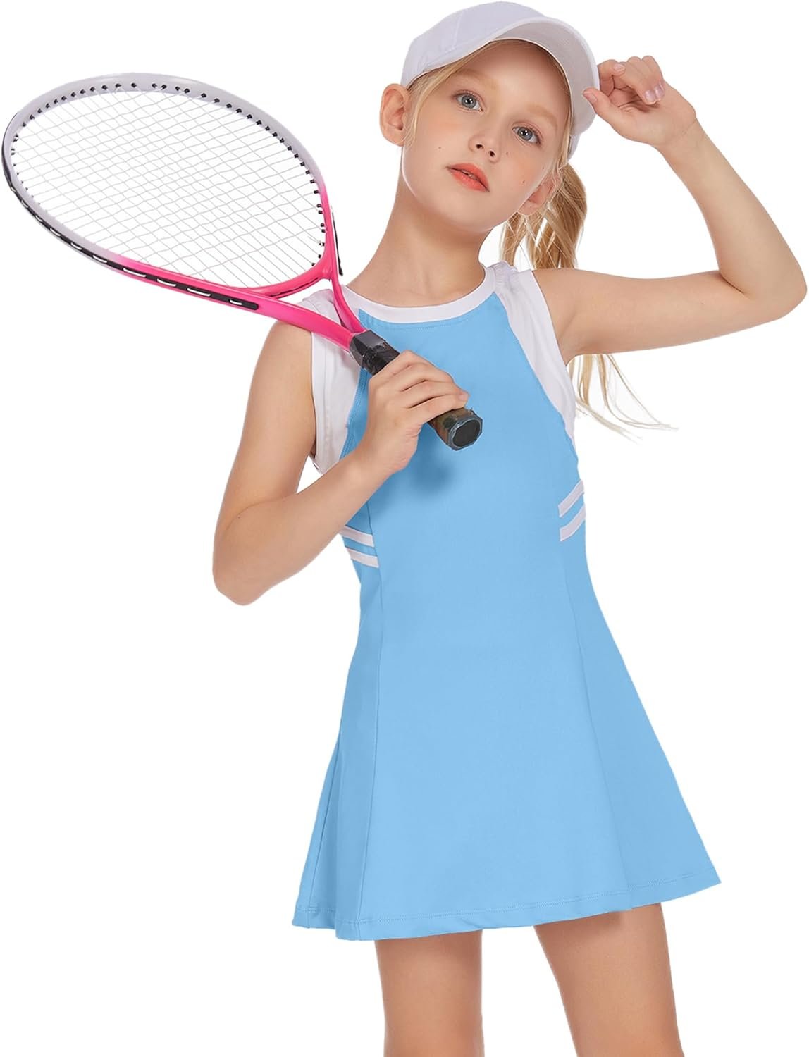 Active Girl's Tennis Dress with Built-in Shorts