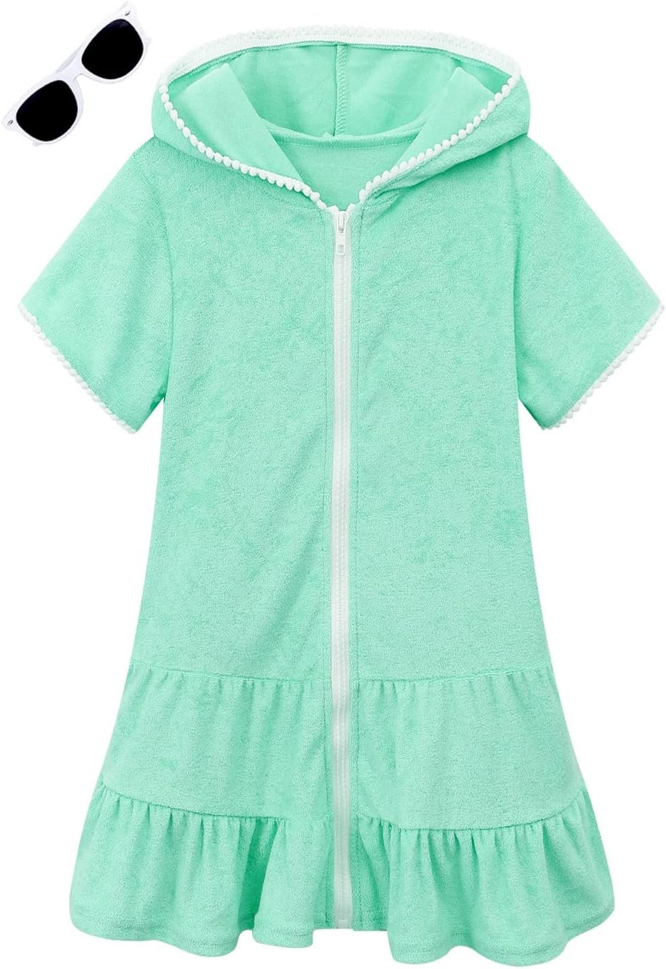 Cozy Terry Zip-Up Cover-Up for Girls + Sunnies