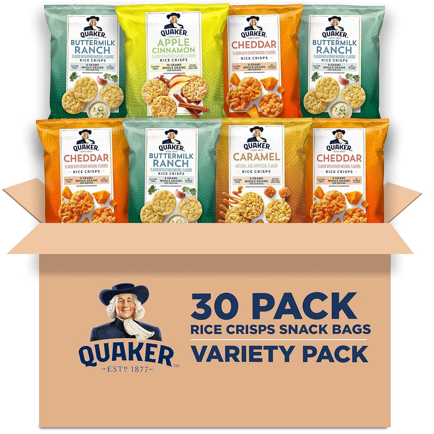 Gluten-Free Crunch Bliss: Quaker Rice Crisps 30 Variety Pack