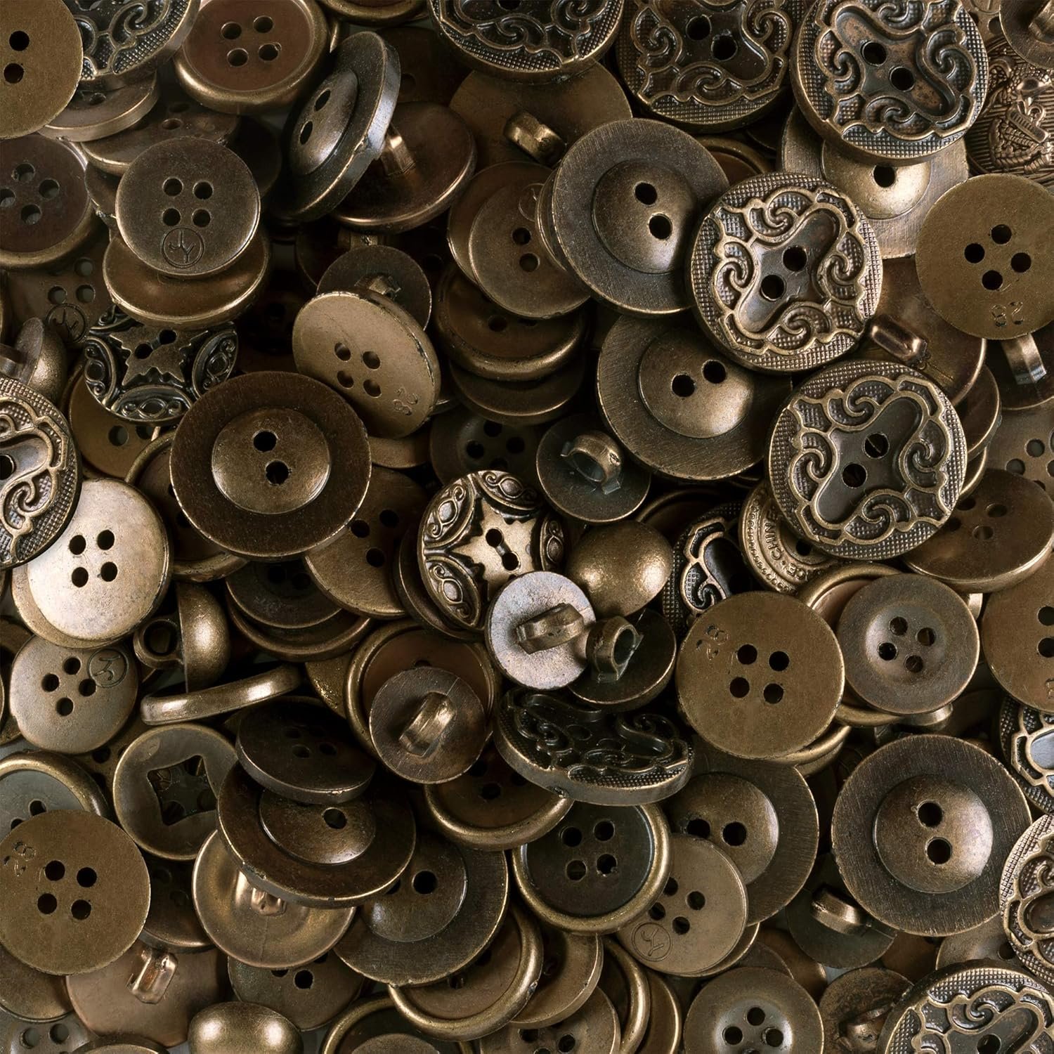 130 Gold Button Assortment Pack: Crafting Made Easy