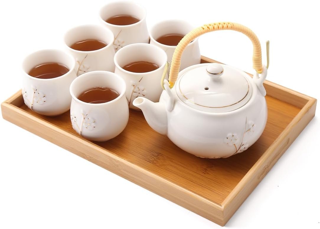 Gold Plum Japanese Tea Set for Perfect Tea Time