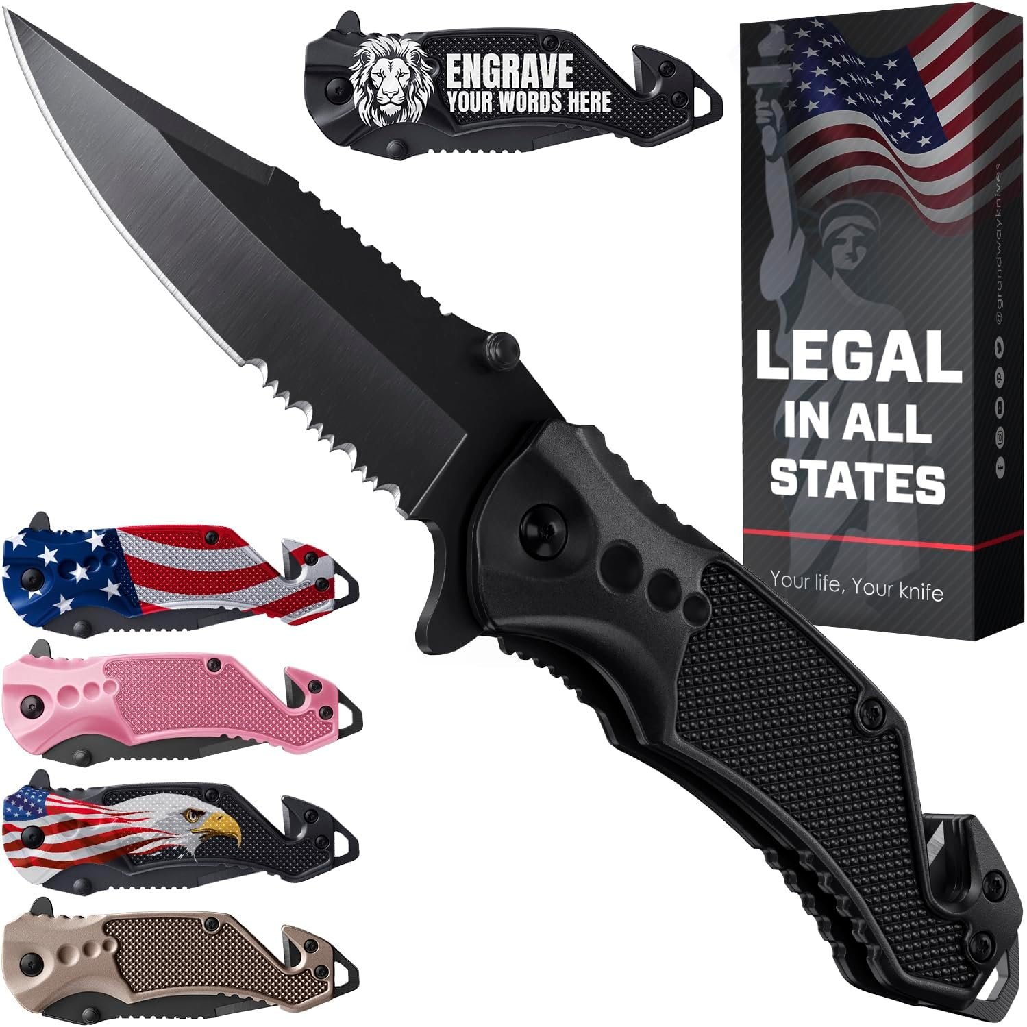 GOOD WORKER Tactical Pocket Knife with Multi-Function Tools