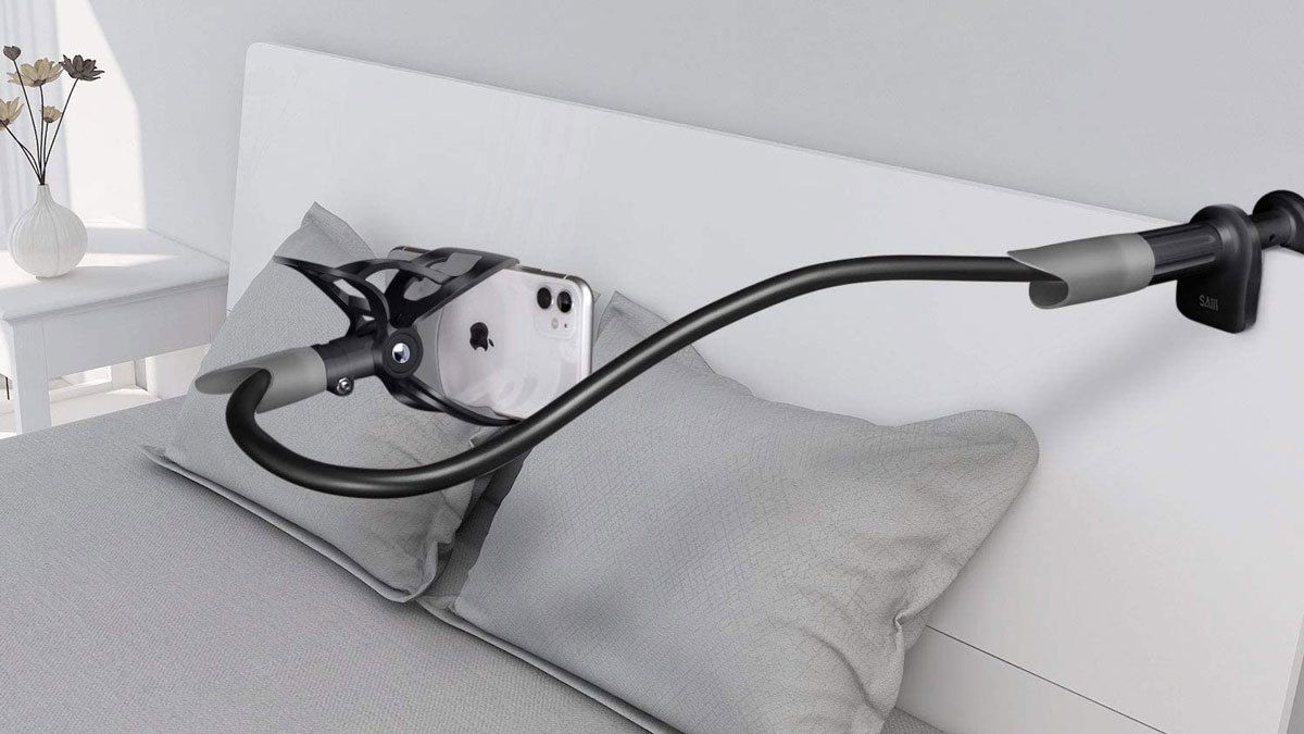Gooseneck Hands-Free Phone Holder for Bed & Household
