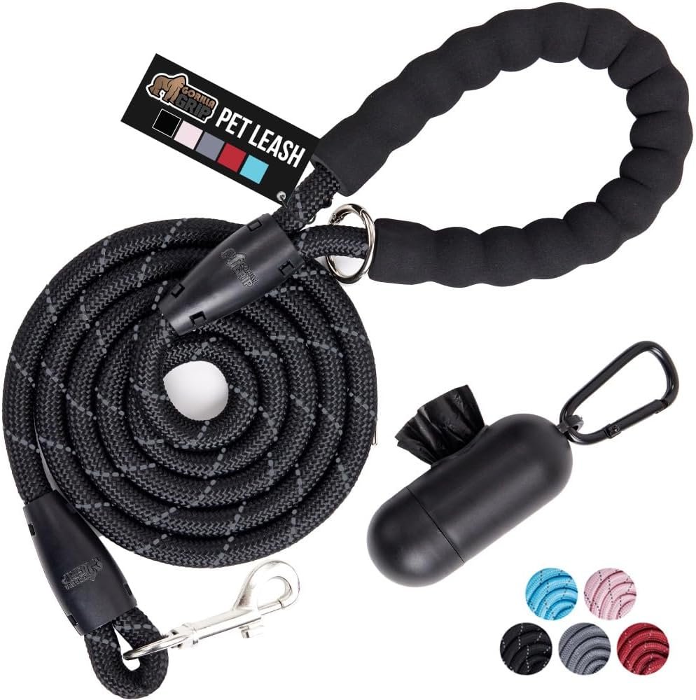 GORILLA GRIP Dog Leash - Heavy Duty & Reflective