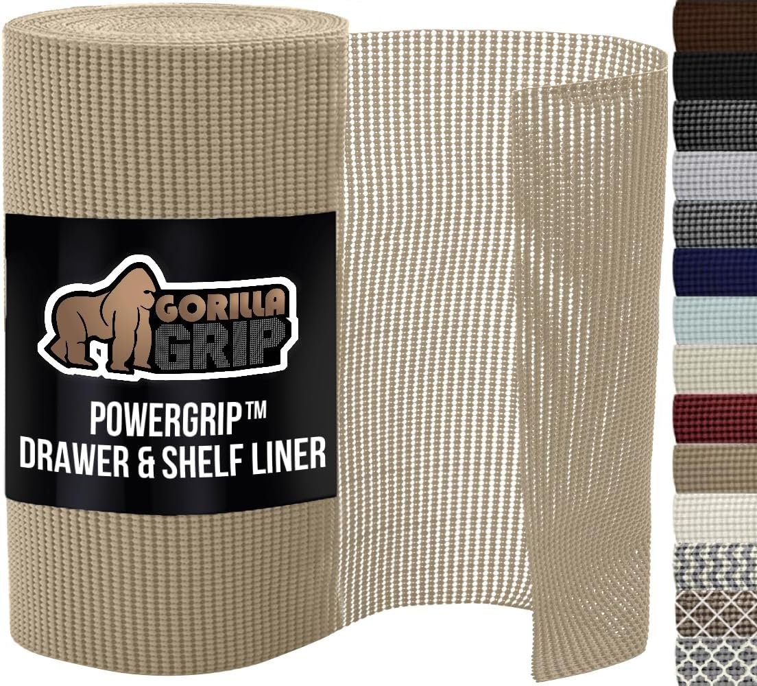 Gorilla Grip: Thick Non-Slip Liners Protect Drawers & Cabinets