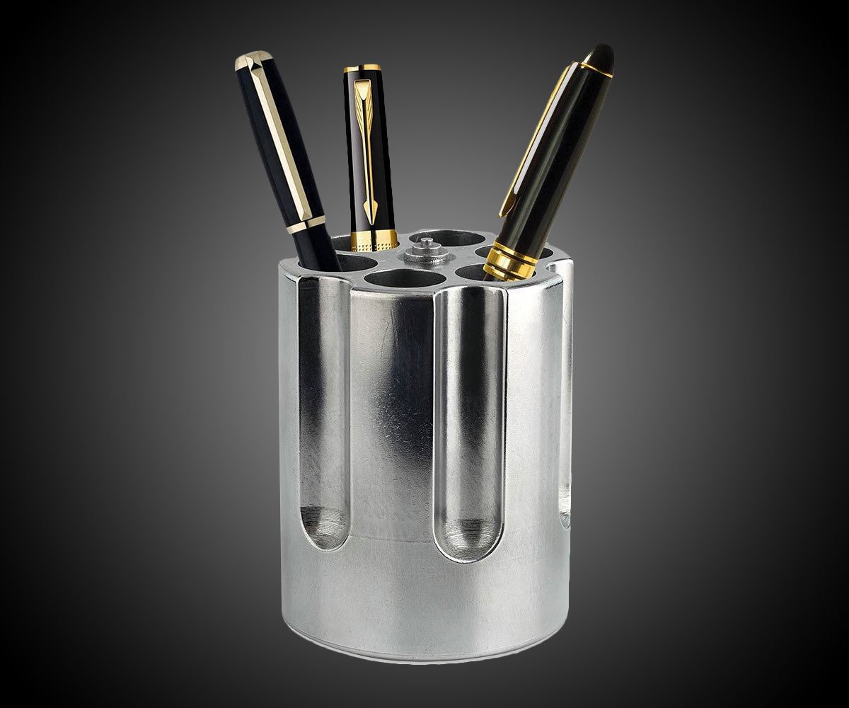 Gun Cylinder Pen Holder