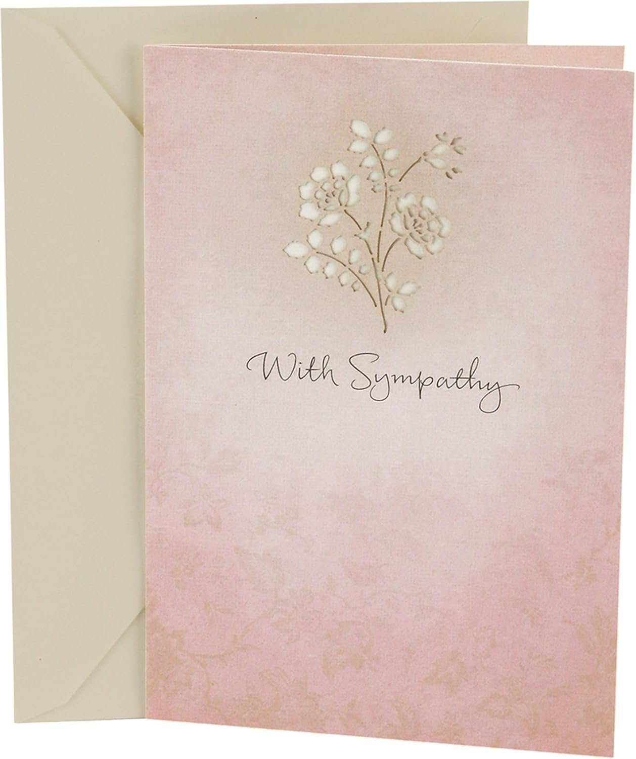Comforting Sympathy Card with Elegant Laser-Cut Flower