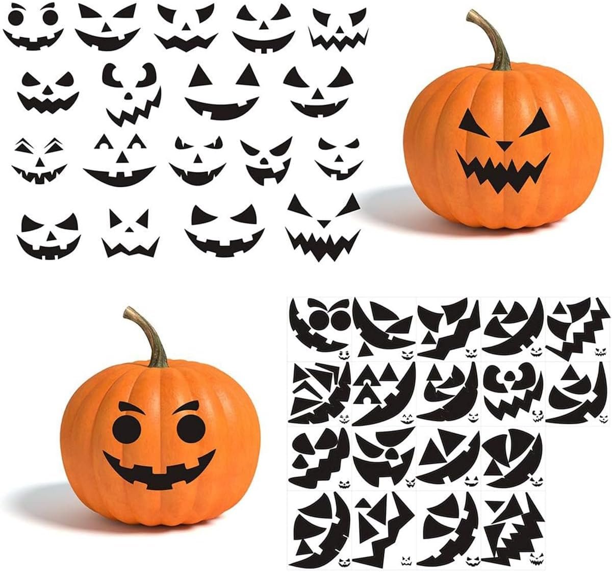 Easy Halloween Pumpkin Decorating Kit - Safe No-Carve Stickers