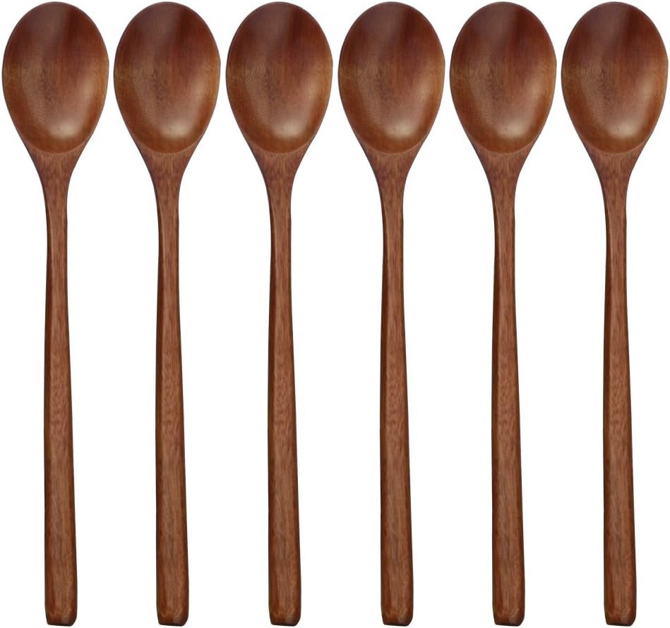 Handcrafted Wooden Spoons Set - 6-Piece Japanese Style Kitchen Utensils
