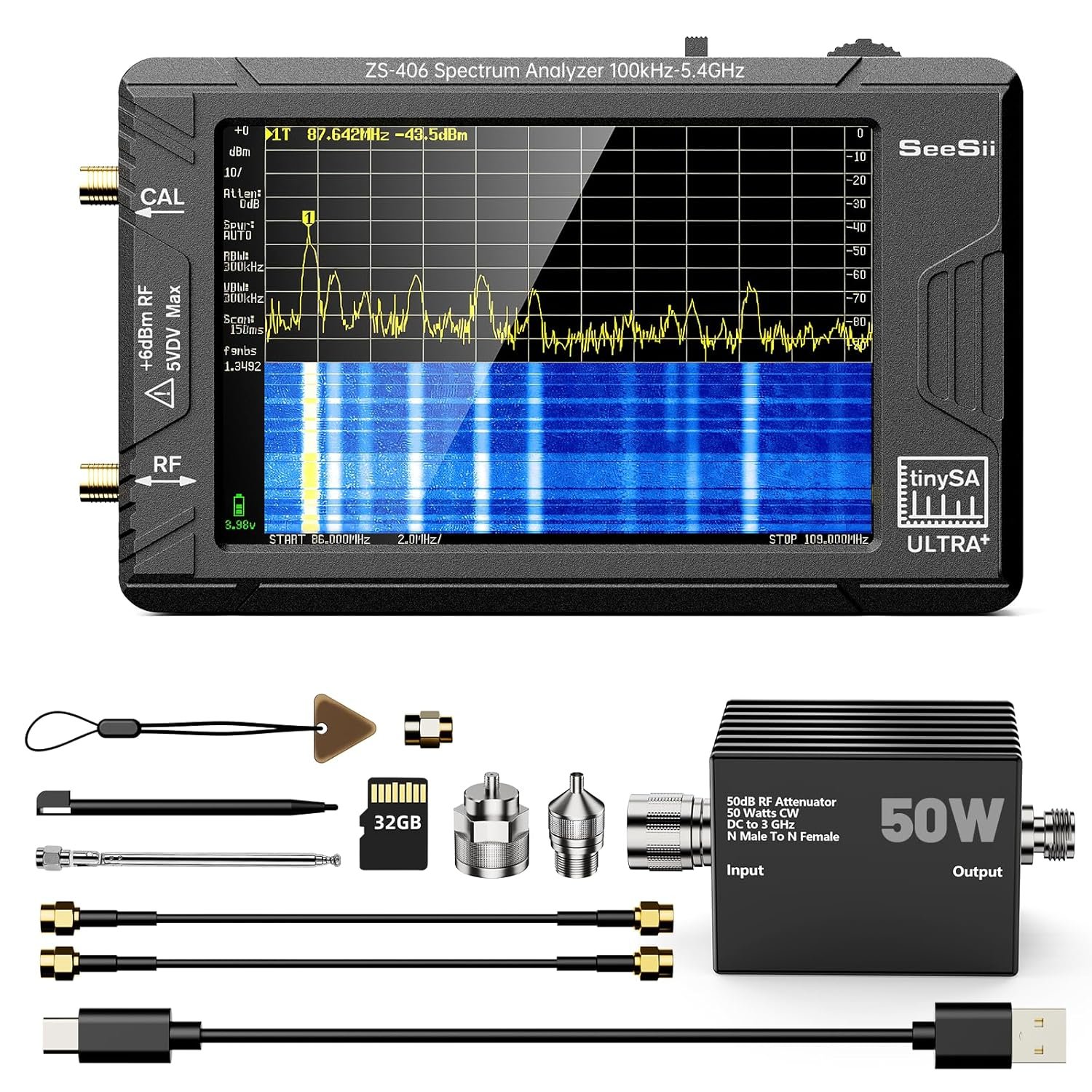Handheld Spectrum Analyzer: 100kHz-5.3GHz Multi-Tool