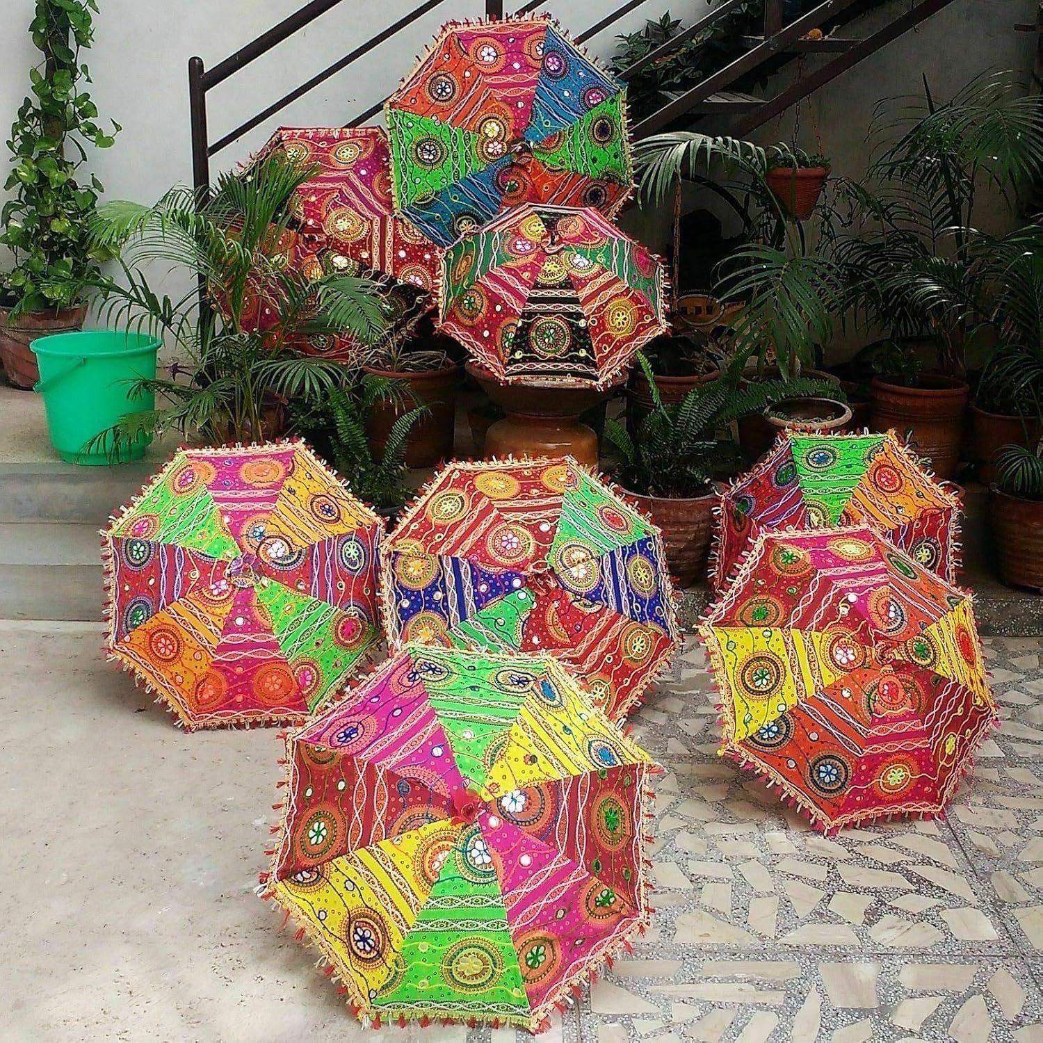 Handmade Indian Umbrella Set - Wedding & Party Decor