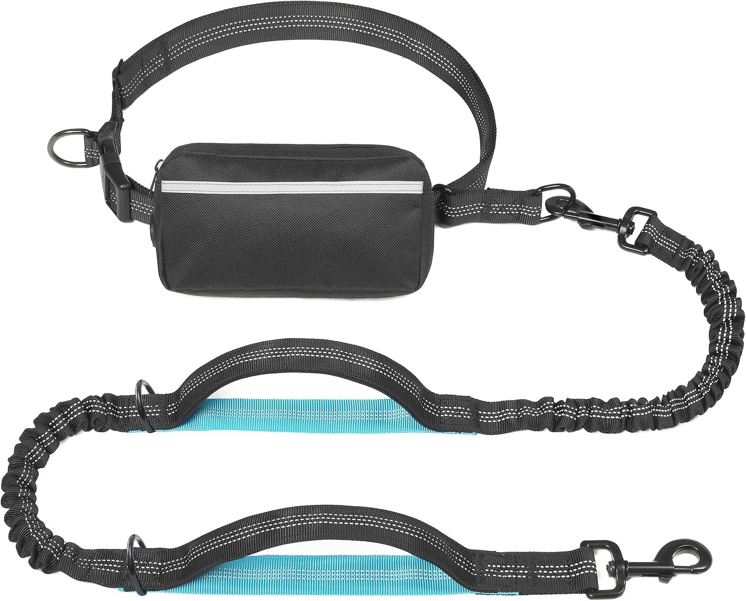 Hands-Free Dog Leash with Storage Pouch for Active Walkers