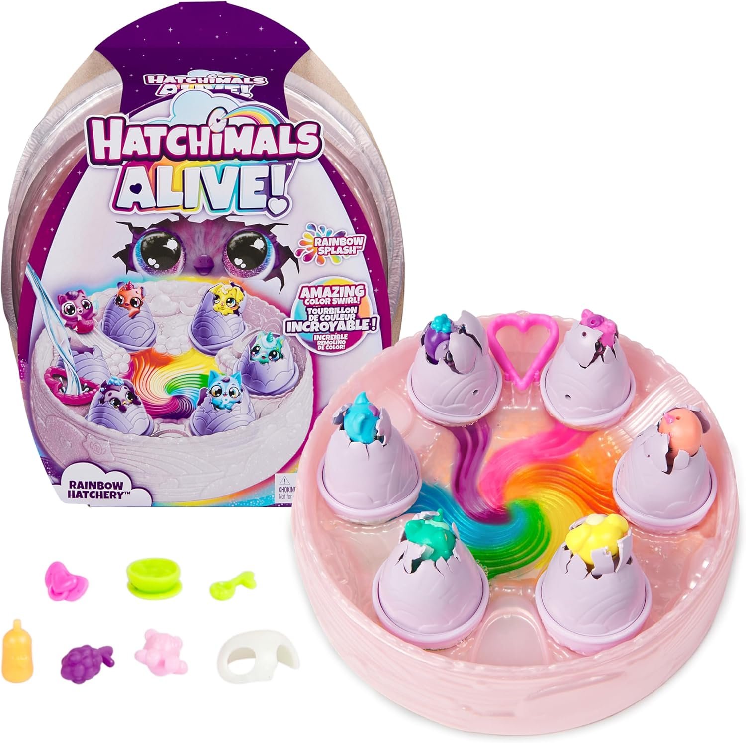 Hatch Vibrant Rainbows in Water with Hatchimals Alive