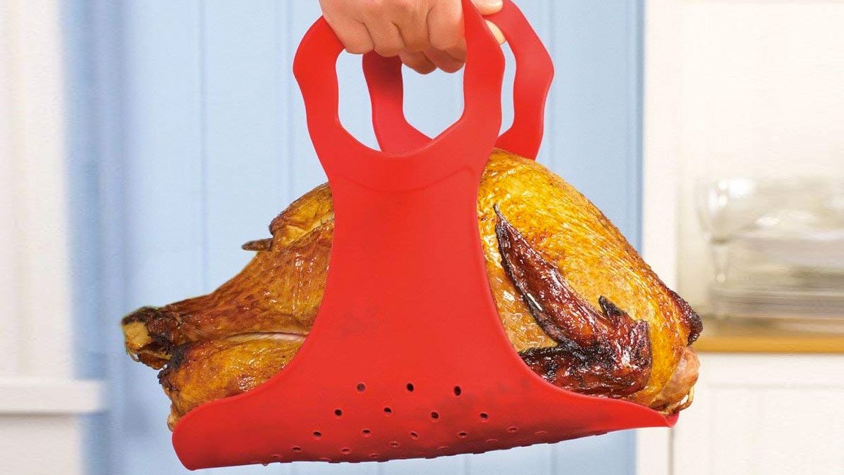 Heat-Resistant Silicone Turkey Lifter