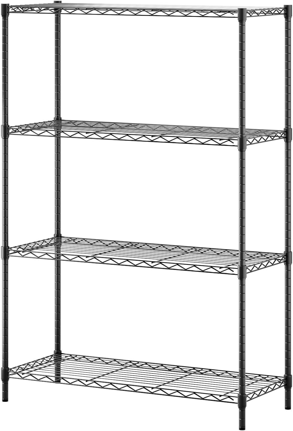 Heavy-Duty 4-Tier Wire Shelf: 1000 lb Capacity, No-Tool Assembly