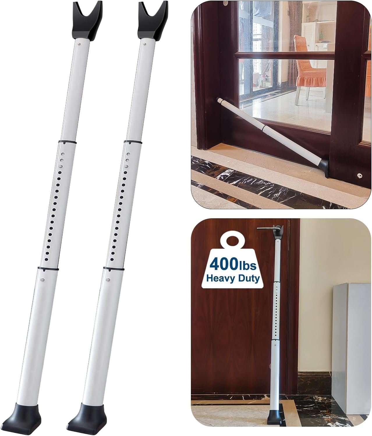 Heavy Duty Door Security Bar - 400 lbs Protection