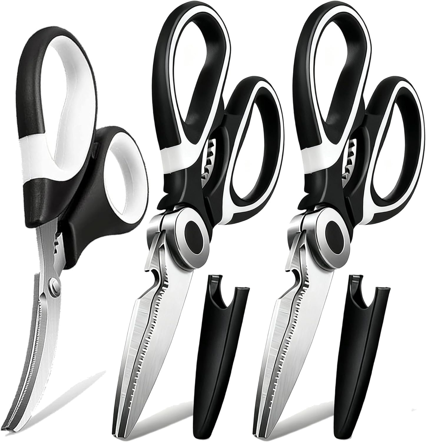 Heavy Duty Kitchen Scissors 3-Pack - Cut Through Anything