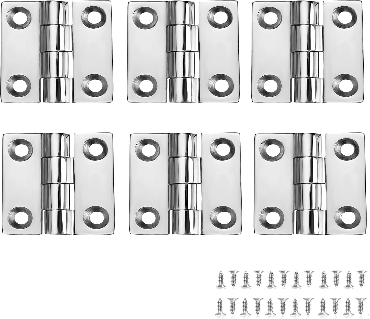 Heavy Duty Marine Hinges - 6 Pack