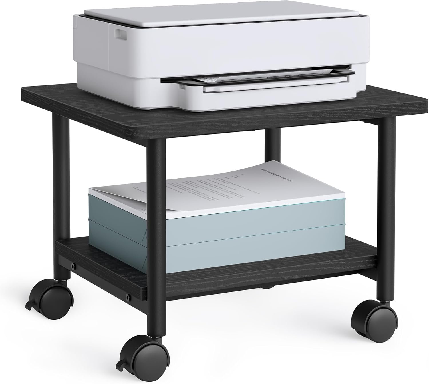 Heavy-Duty Mobile Printer Stand with Storage