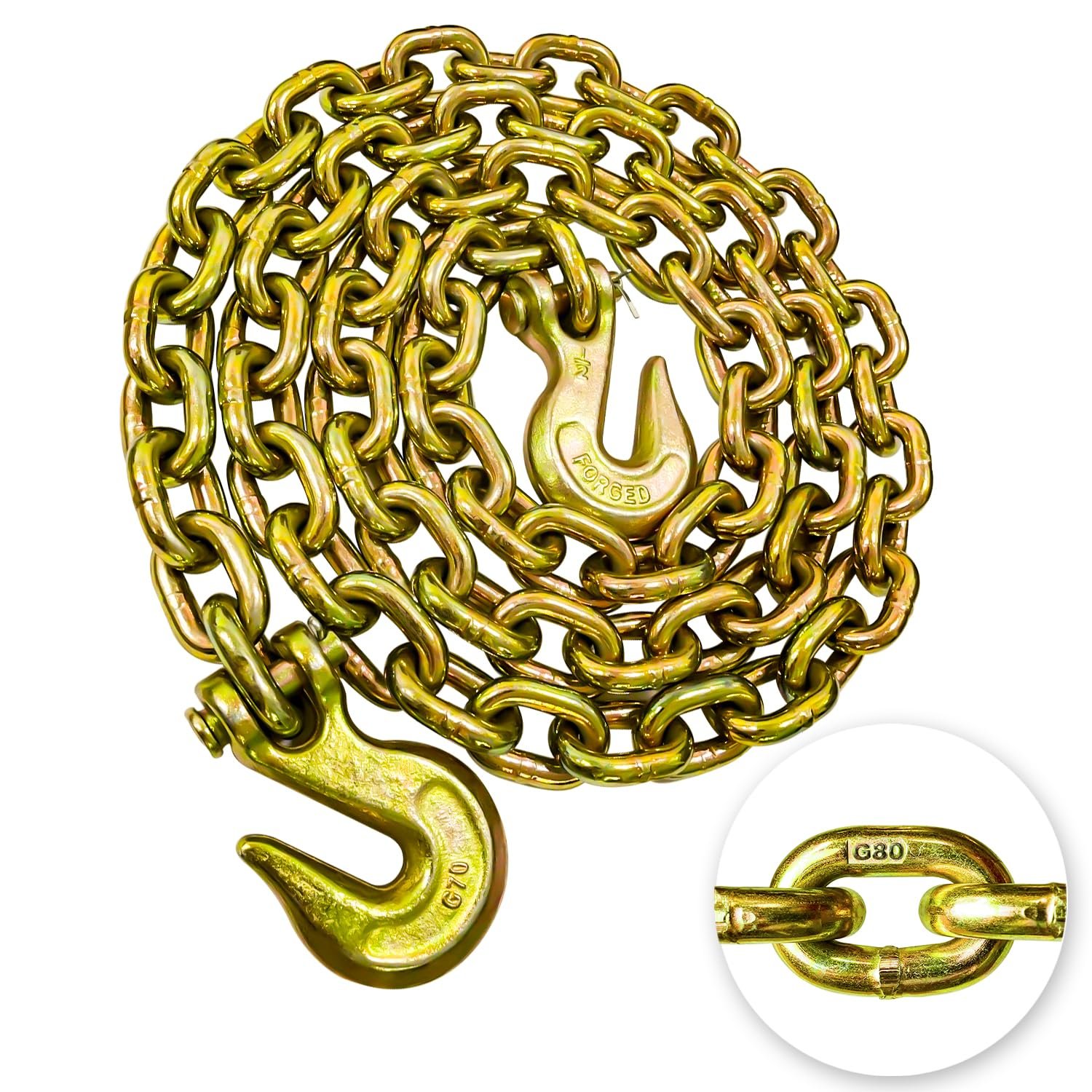 12,000 lbs Heavy Duty Transport Chain - Secure Cargo Tie-Down System