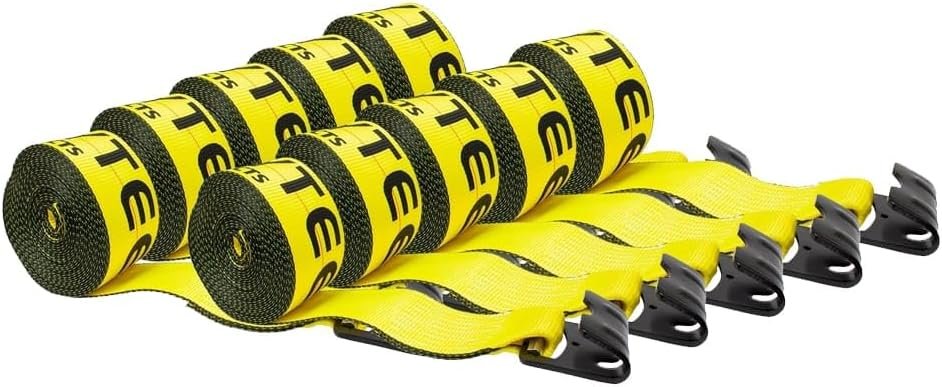 Heavy-Duty Winch Straps: 5400 lb Tie Downs for Flatbeds & Trailers