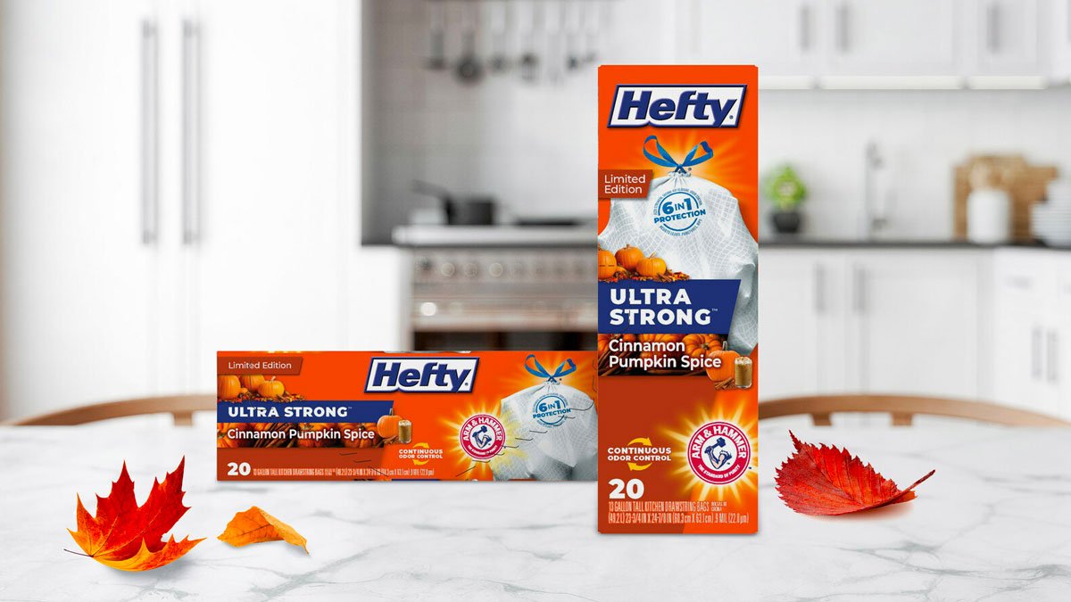 Hefty Cinnamon Pumpkin Spice Trash Bags