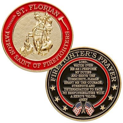 Hero's Valor Firefighter Prayer Coin