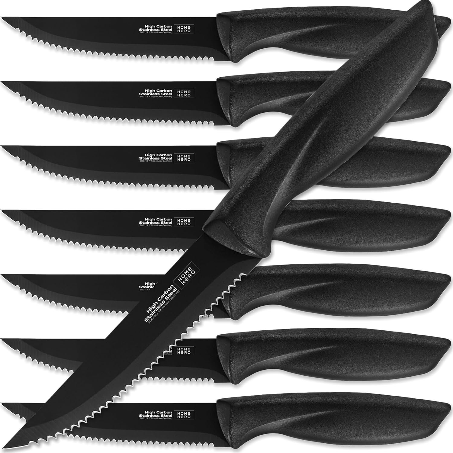Slice Steaks Like a Pro: 8-Piece Serrated Knife Set