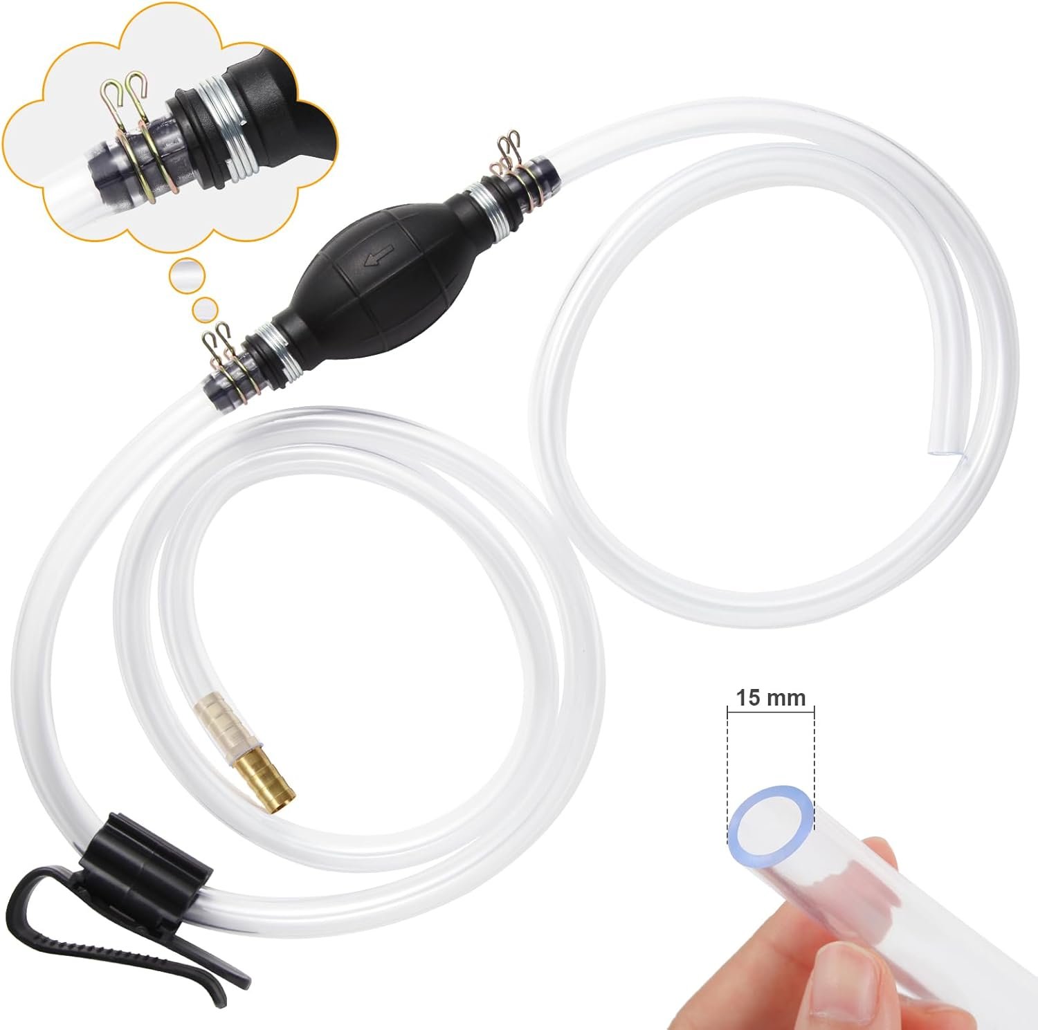 High Flow Gas Siphon Pump - Fast Fuel Transfer