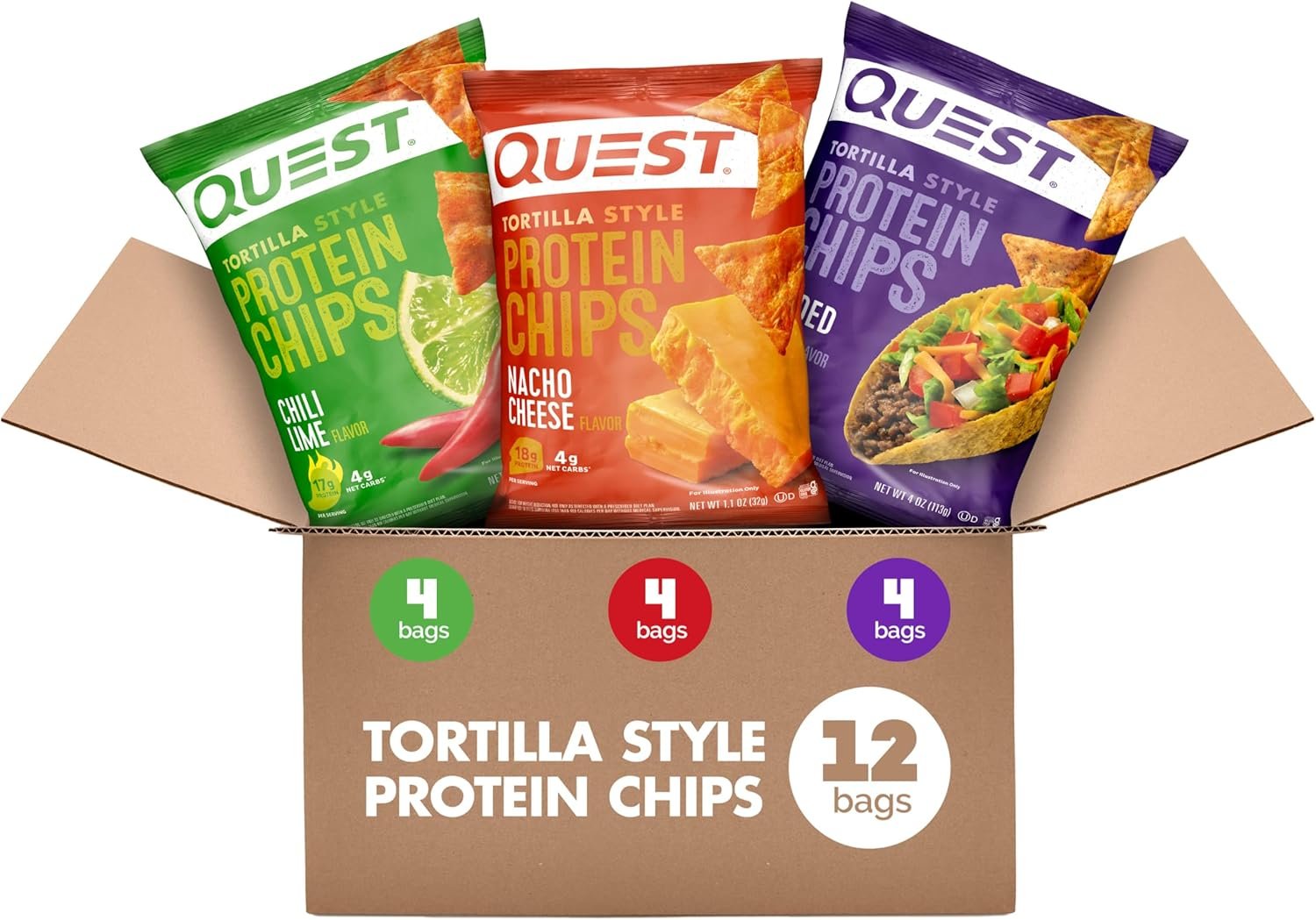 High-Protein Quest Tortilla Chips Variety