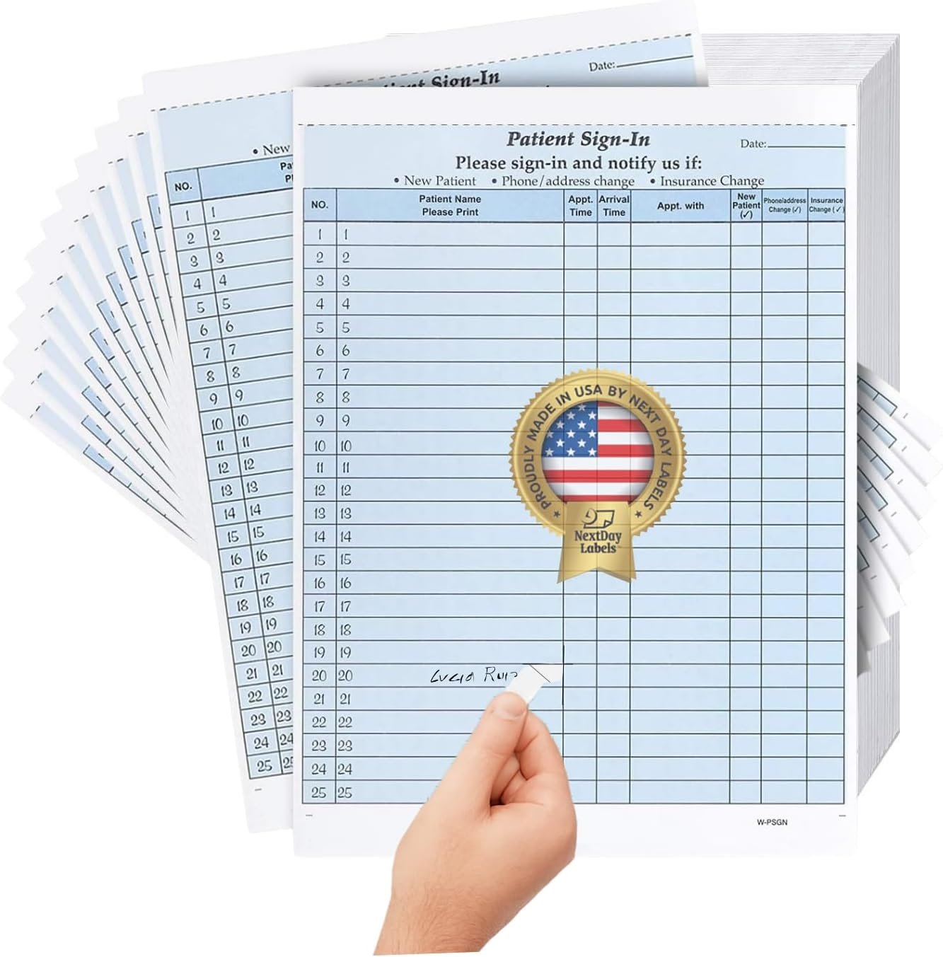 HIPAA-Compliant Carbonless Patient Sign-In Sheets